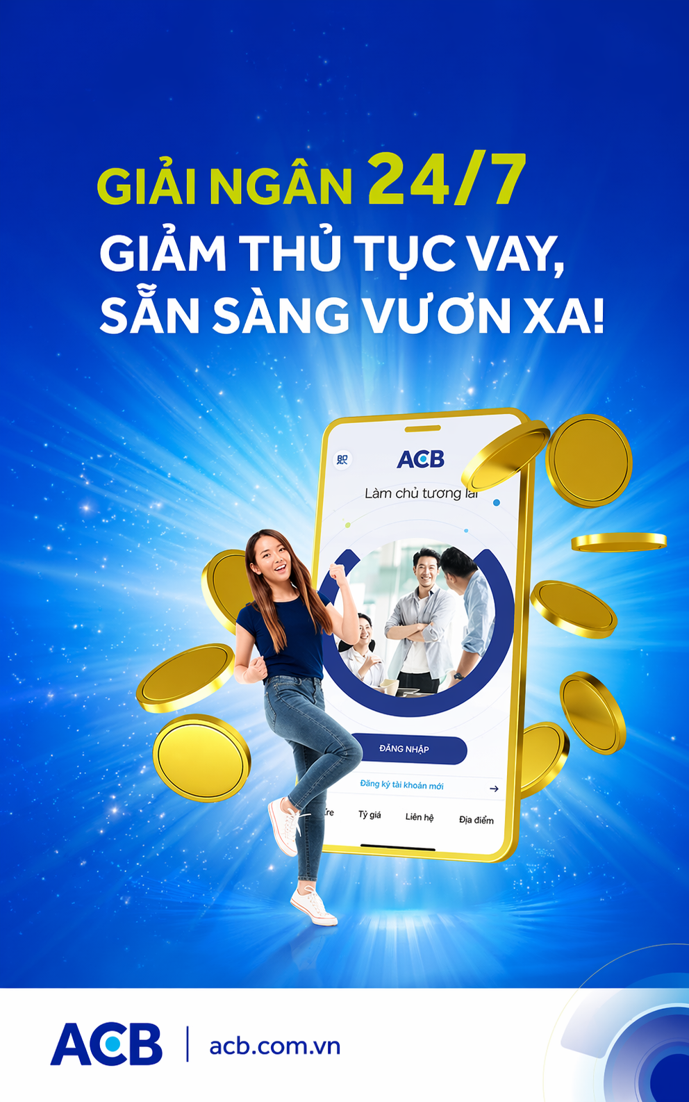 ACB tái tài trợ thông minh, chủ động cân đối dòng tiền