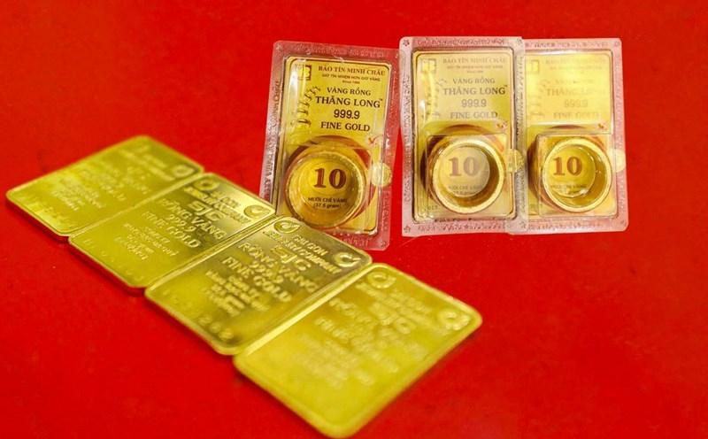 Giá vàng trong nước bật tăng mạnh, biên độ dao động nới rộng